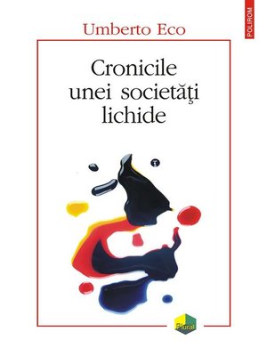 cover image of Cronicile unei societăți lichide